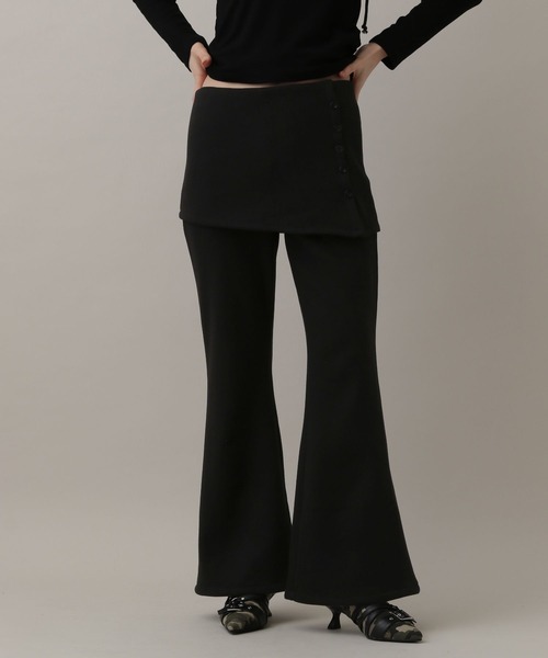 3.3 Field Trip （3.3フィールドトリップ）の「3.3 Field Trip／レイヤードフレアパンツ(裏起毛)（その他パンツ・レディース・グレー/ブラック・MEDIUM/SMALL）」の13枚目の写真