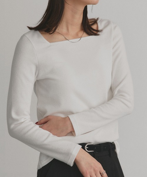 ad thie(アドティエ)の「アソート 起毛リブトップス(Tシャツ/カットソー・レディース・ブラウン系3/ブラウン系2/ブラウン系1/ブラック系3/ブラック系2/ブラック系1/ホワイト系3/ホワイト系2/ホワイト系1・LARGE/MEDIUM)」の3枚目の写真