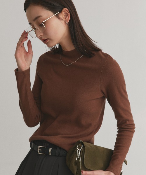 ad thie(アドティエ)の「アソート 起毛リブトップス(Tシャツ/カットソー・レディース・ブラウン系3/ブラウン系2/ブラウン系1/ブラック系3/ブラック系2/ブラック系1/ホワイト系3/ホワイト系2/ホワイト系1・LARGE/MEDIUM)」の7枚目の写真
