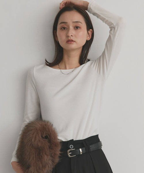 ad thie(アドティエ)の「アソート 起毛リブトップス(Tシャツ/カットソー・レディース・ブラウン系3/ブラウン系2/ブラウン系1/ブラック系3/ブラック系2/ブラック系1/ホワイト系3/ホワイト系2/ホワイト系1・LARGE/MEDIUM)」の12枚目の写真