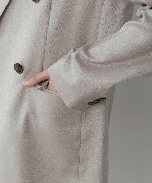 GALLEST（ギャレスト）の「ダブルブレストオーバージャケット（テーラードジャケット・レディース・ライトベージュ/ネイビー・36/38/40）」の6枚目の写真