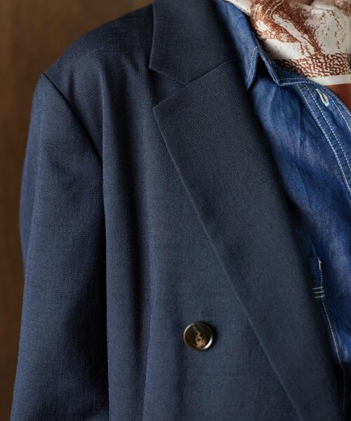 GALLEST（ギャレスト）の「ダブルブレストオーバージャケット（テーラードジャケット・レディース・ライトベージュ/ネイビー・36/38/40）」の14枚目の写真