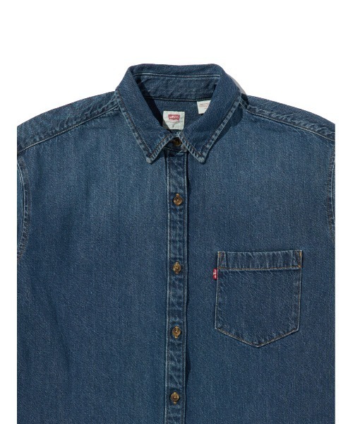 Levi's(リーバイス)の「Levi's/リーバイス ハーリー ボーイフレンドシャツ(シャツ/ブラウス・レディース・インディゴブルー・M/S/XS)」の4枚目の写真