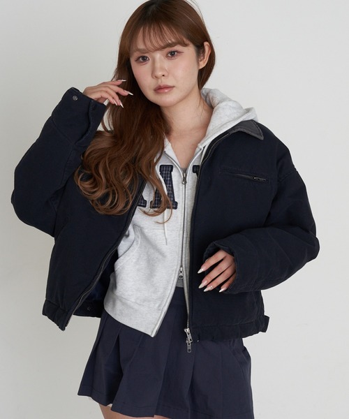 RAY CASSIN（レイカズン）の「デトロイトジャケット / ブルゾン（ブルゾン・レディース・ブラウン系その他2/ベージュ系その他2/ネイビー・FREE）」の3枚目の写真