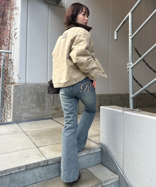 RAY CASSIN（レイカズン）の「デトロイトジャケット / ブルゾン（ブルゾン・レディース・ブラウン系その他2/ベージュ系その他2/ネイビー・FREE）」の19枚目の写真