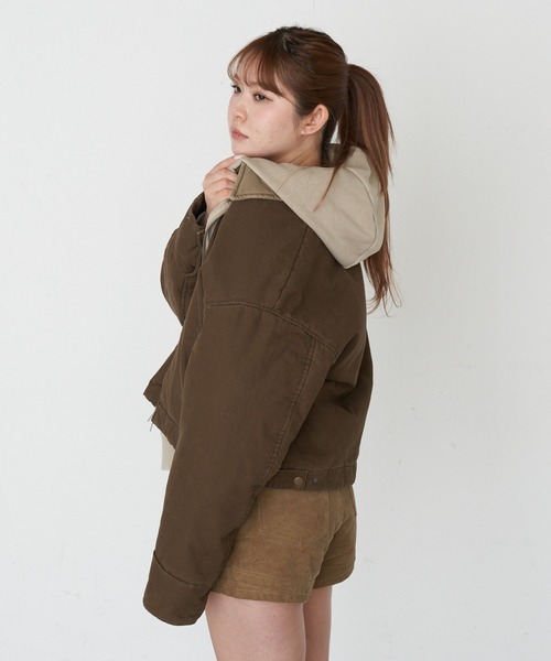 RAY CASSIN（レイカズン）の「デトロイトジャケット / ブルゾン（ブルゾン・レディース・ブラウン系その他2/ベージュ系その他2/ネイビー・FREE）」の22枚目の写真