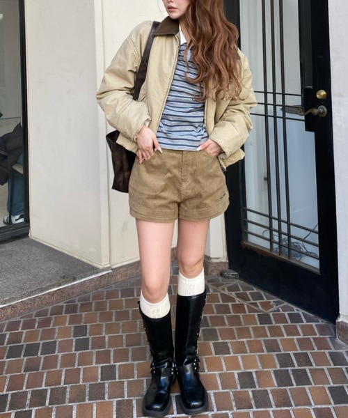 RAY CASSIN（レイカズン）の「デトロイトジャケット / ブルゾン（ブルゾン・レディース・ブラウン系その他2/ベージュ系その他2/ネイビー・FREE）」の6枚目の写真