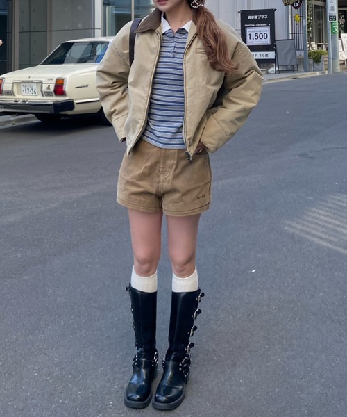 RAY CASSIN（レイカズン）の「デトロイトジャケット / ブルゾン（ブルゾン・レディース・ブラウン系その他2/ベージュ系その他2/ネイビー・FREE）」の8枚目の写真