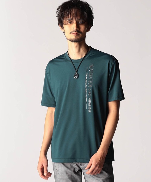 NICOLE CLUB FOR MEN（ニコルクラブフォーメン）の「メタルジェルプリント半袖Ｔシャツ（Tシャツ/カットソー・メンズ・オフホワイト/ブラック/ブルー系・X-LARGE/LARGE/MEDIUM）」の3枚目の写真