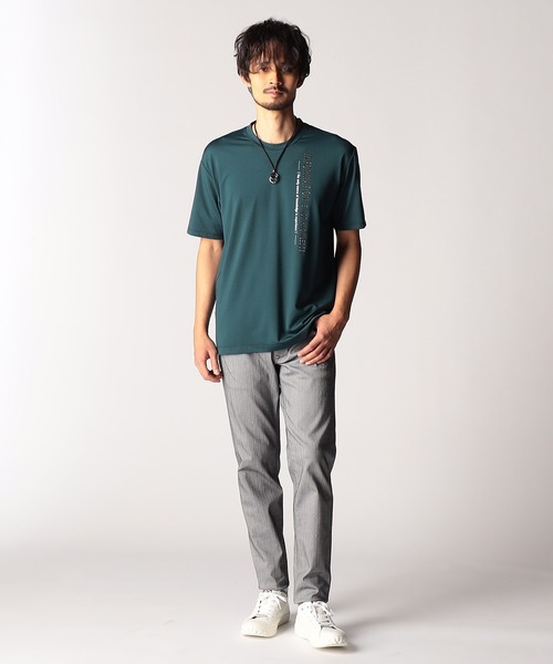 NICOLE CLUB FOR MEN（ニコルクラブフォーメン）の「メタルジェルプリント半袖Ｔシャツ（Tシャツ/カットソー・メンズ・オフホワイト/ブラック/ブルー系・X-LARGE/LARGE/MEDIUM）」の6枚目の写真