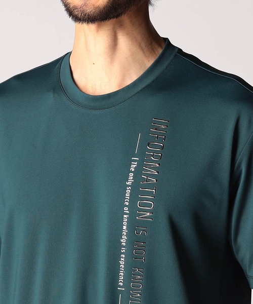 NICOLE CLUB FOR MEN（ニコルクラブフォーメン）の「メタルジェルプリント半袖Ｔシャツ（Tシャツ/カットソー・メンズ・オフホワイト/ブラック/ブルー系・X-LARGE/LARGE/MEDIUM）」の9枚目の写真