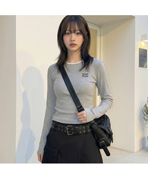 muahmuah（ムーアムーア）の「レースポイントクロップTシャツ [3色]（Tシャツ/カットソー）」