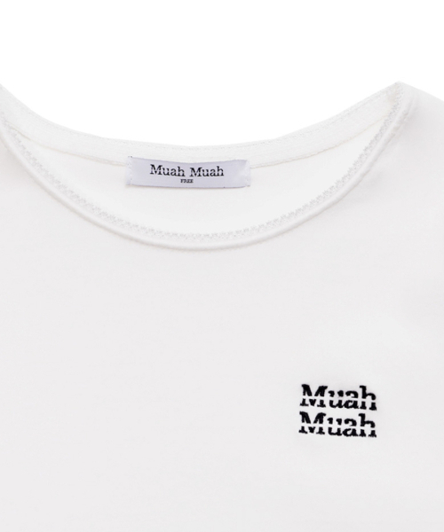 muahmuah（ムーアムーア）の「レースポイントクロップTシャツ [3色]（Tシャツ/カットソー・レディース・グレー/ブラック/アイボリー・FREE）」の21枚目の写真