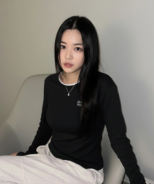 muahmuah（ムーアムーア）の「レースポイントクロップTシャツ [3色]（Tシャツ/カットソー・レディース・グレー/ブラック/アイボリー・FREE）」の7枚目の写真