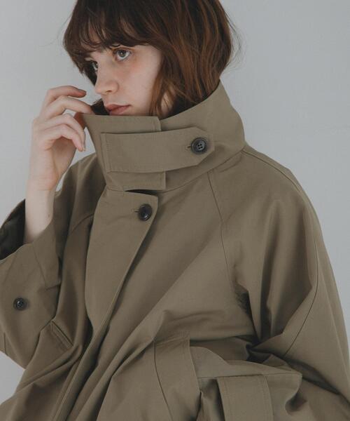 アーバンリサーチ サニーレーベル 撥水バックフレアスタンドカラーコート カーキ URBAN RESEARCH Sonny Label（アーバンリサーチサニーレーベル）の「撥
