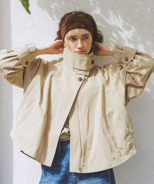 URBAN RESEARCH Sonny Label（アーバンリサーチサニーレーベル）の「撥水バックフレアスタンドカラーコート（その他アウター・レディース・チャコールグレー/カーキ/ベージュ・FREE）」の13枚目の写真