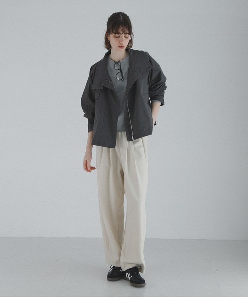 URBAN RESEARCH Sonny Label（アーバンリサーチサニーレーベル）の「撥水バックフレアスタンドカラーコート（その他アウター・レディース・チャコールグレー/カーキ/ベージュ・FREE）」の9枚目の写真