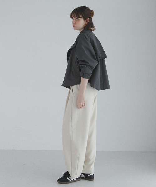 URBAN RESEARCH Sonny Label（アーバンリサーチサニーレーベル）の「撥水バックフレアスタンドカラーコート（その他アウター・レディース・チャコールグレー/カーキ/ベージュ・FREE）」の10枚目の写真