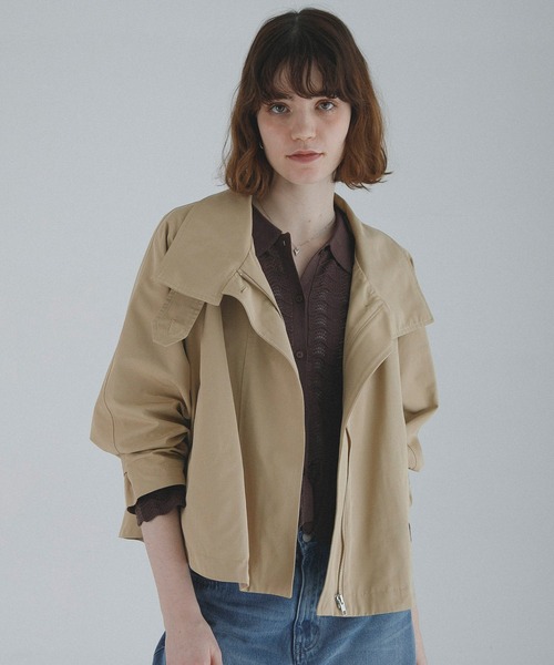 URBAN RESEARCH Sonny Label（アーバンリサーチサニーレーベル）の「撥水バックフレアスタンドカラーコート（その他アウター・レディース・チャコールグレー/カーキ/ベージュ・FREE）」の11枚目の写真