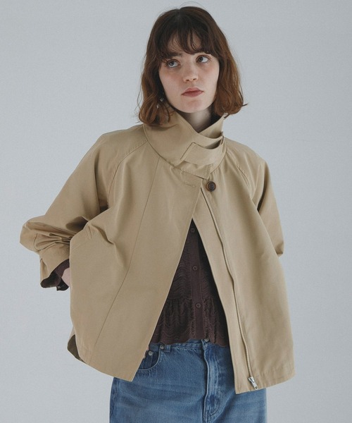 URBAN RESEARCH Sonny Label（アーバンリサーチサニーレーベル）の「撥水バックフレアスタンドカラーコート（その他アウター・レディース・チャコールグレー/カーキ/ベージュ・FREE）」の12枚目の写真