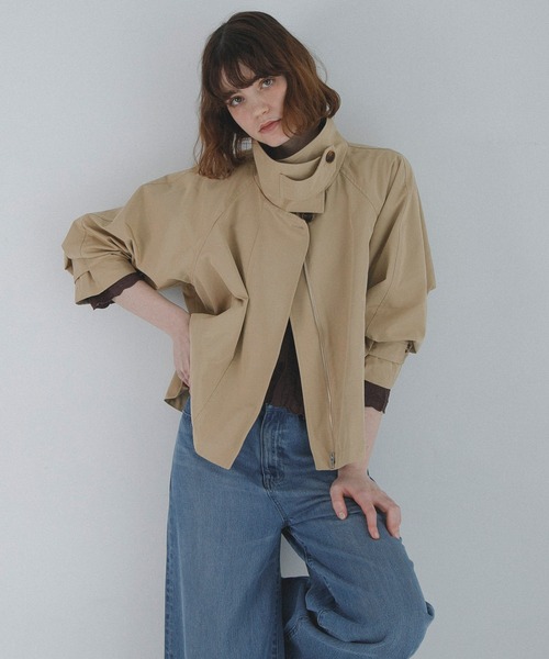 URBAN RESEARCH Sonny Label（アーバンリサーチサニーレーベル）の「撥水バックフレアスタンドカラーコート（その他アウター・レディース・チャコールグレー/カーキ/ベージュ・FREE）」の15枚目の写真