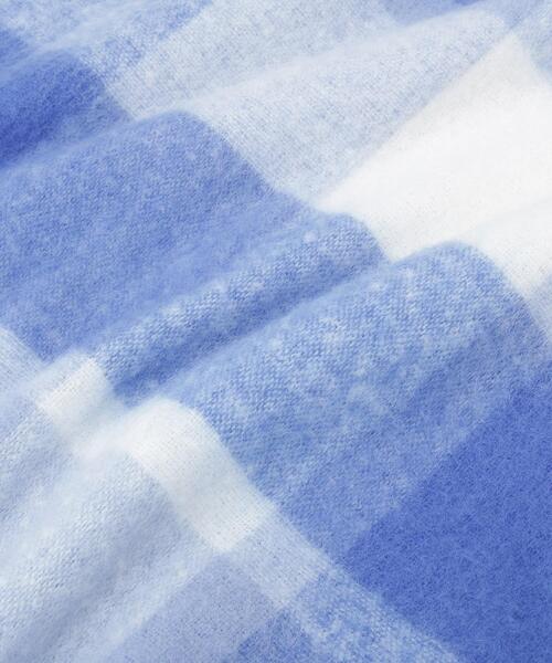 GALLEST（ギャレスト）の「チェックストール（ストール/ショール・レディース・オレンジ系その他3/ダークブラウン系1/ホワイト系4/ブルー系その他3・00）」の7枚目の写真