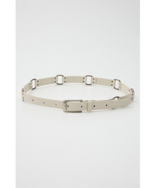 LAGUA GEM（ラグアジェム）の「SQUARE METAL CONNECT ベルト（ベルト・レディース・アイボリー/ブラック・FREE）」の2枚目の写真