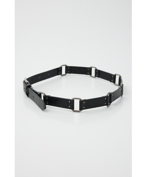 LAGUA GEM（ラグアジェム）の「SQUARE METAL CONNECT ベルト（ベルト・レディース・アイボリー/ブラック・FREE）」の3枚目の写真