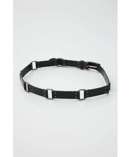 LAGUA GEM（ラグアジェム）の「SQUARE METAL CONNECT ベルト（ベルト・レディース・アイボリー/ブラック・FREE）」の4枚目の写真