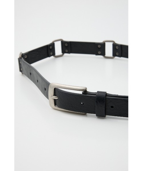 LAGUA GEM（ラグアジェム）の「SQUARE METAL CONNECT ベルト（ベルト・レディース・アイボリー/ブラック・FREE）」の5枚目の写真
