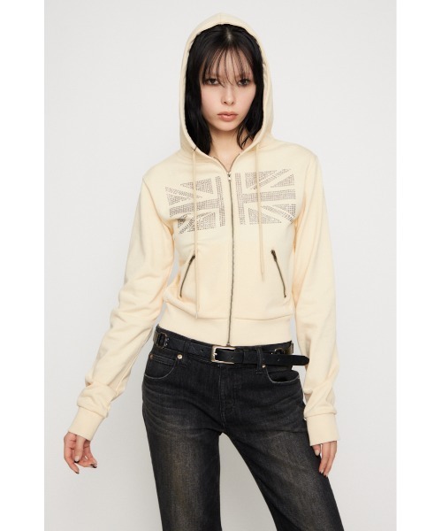 LAGUA GEM（ラグアジェム）の「SQUARE METAL CONNECT ベルト（ベルト・レディース・アイボリー/ブラック・FREE）」の6枚目の写真