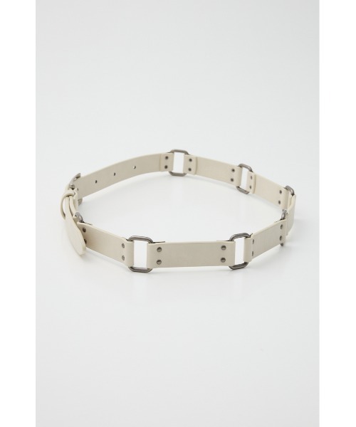 LAGUA GEM（ラグアジェム）の「SQUARE METAL CONNECT ベルト（ベルト・レディース・アイボリー/ブラック・FREE）」の8枚目の写真