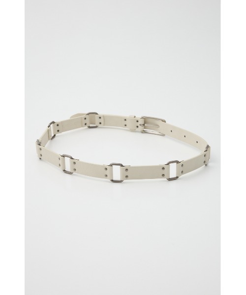 LAGUA GEM（ラグアジェム）の「SQUARE METAL CONNECT ベルト（ベルト・レディース・アイボリー/ブラック・FREE）」の9枚目の写真