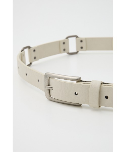 LAGUA GEM（ラグアジェム）の「SQUARE METAL CONNECT ベルト（ベルト・レディース・アイボリー/ブラック・FREE）」の10枚目の写真