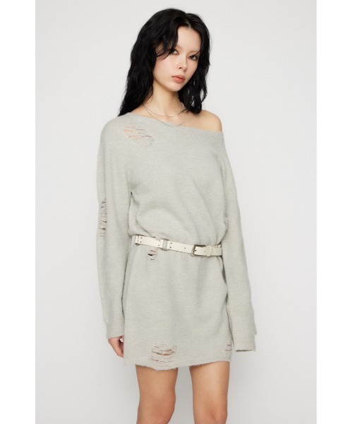 LAGUA GEM（ラグアジェム）の「SQUARE METAL CONNECT ベルト（ベルト・レディース・アイボリー/ブラック・FREE）」の13枚目の写真