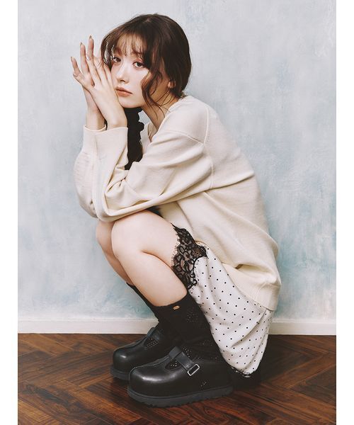 LILY BROWN（リリーブラウン）の「ウッドソールスタッズサボ（サンダル・レディース・キャメル/ブラック/マルチ・S/M/L）」の7枚目の写真