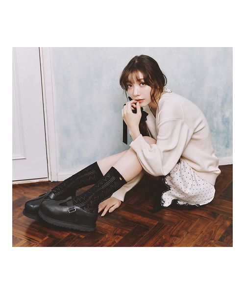 LILY BROWN（リリーブラウン）の「ウッドソールスタッズサボ（サンダル・レディース・キャメル/ブラック/マルチ・S/M/L）」の8枚目の写真