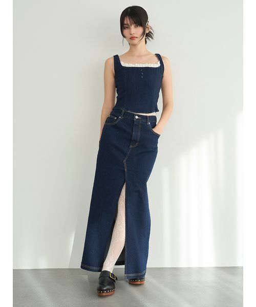 LILY BROWN（リリーブラウン）の「ウッドソールスタッズサボ（サンダル・レディース・キャメル/ブラック/マルチ・S/M/L）」の10枚目の写真