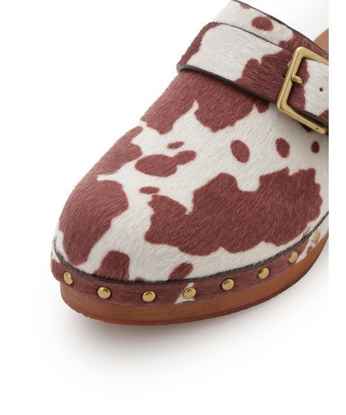 LILY BROWN（リリーブラウン）の「ウッドソールスタッズサボ（サンダル・レディース・キャメル/ブラック/マルチ・S/M/L）」の14枚目の写真