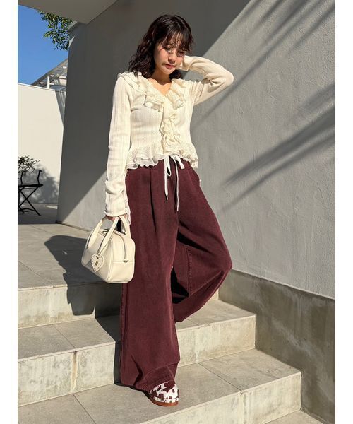 LILY BROWN（リリーブラウン）の「ウッドソールスタッズサボ（サンダル・レディース・キャメル/ブラック/マルチ・S/M/L）」の17枚目の写真