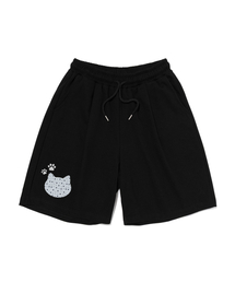ROIDESROIS（ロワデロワ）の「ミニマルキャットドットポイントショートパンツ（ブラック）（その他パンツ）」