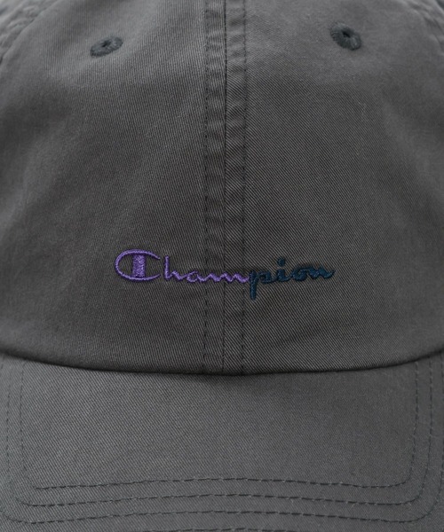 Champion（チャンピオン）の「【Champion(チャンピオン）】別注刺繍ツイルCAP（キャップ・メンズ・チャコール/アイボリー/ベージュ・FREE）」の7枚目の写真