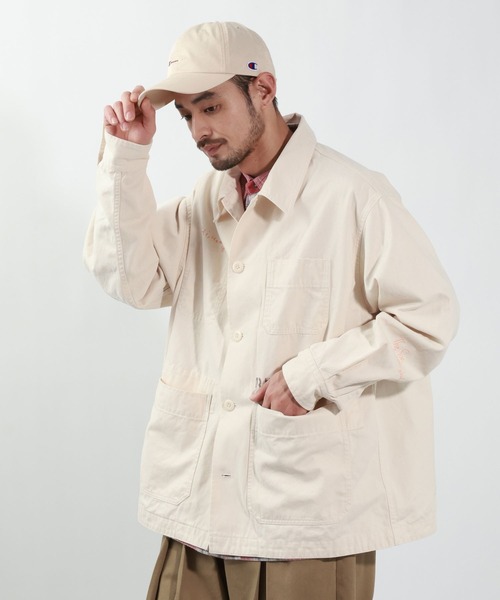 Champion（チャンピオン）の「【Champion(チャンピオン）】別注刺繍ツイルCAP（キャップ・メンズ・チャコール/アイボリー/ベージュ・FREE）」の9枚目の写真