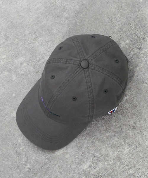 Champion（チャンピオン）の「【Champion(チャンピオン）】別注刺繍ツイルCAP（キャップ・メンズ・チャコール/アイボリー/ベージュ・FREE）」の16枚目の写真