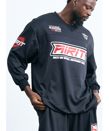 AIRIT（アイリット）の「オーバーサイズレーシングLSジャージAM1204 BK（Tシャツ/カットソー）」