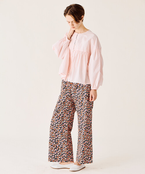 ORCIVAL（オーシバル）の「ORCIVAL | コットンポプリン プリントイージーパンツ WOMEN（その他パンツ・レディース・レッド系その他/ブルー系その他5/グリーン系その他・1）」の9枚目の写真