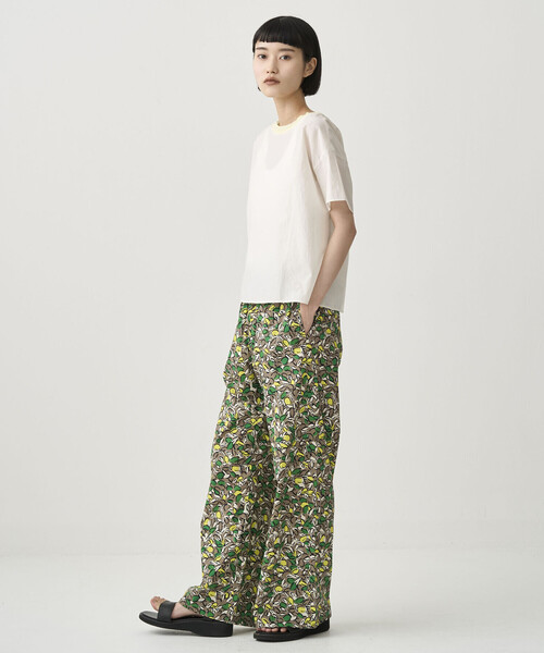 ORCIVAL（オーシバル）の「ORCIVAL | コットンポプリン プリントイージーパンツ WOMEN（その他パンツ・レディース・レッド系その他/ブルー系その他5/グリーン系その他・1）」の4枚目の写真