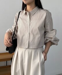 CAPRICIEUX LE'MAGE | 袖バルーンクロップシャツ(シャツ/ブラウス)