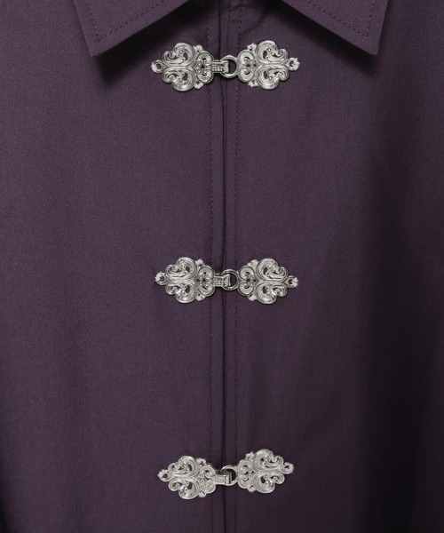 HARE（ハレ）の「2WAYチャイナシャツ(HARE)（シャツ/ブラウス・レディース・ホワイト/ブルー/ブラック/グリーン/パープル・FREE）」の15枚目の写真