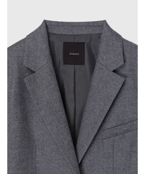 anuans(アニュアンス)の「ウールシングルオーバージャケット(テーラードジャケット・レディース・グレー・F)」の9枚目の写真